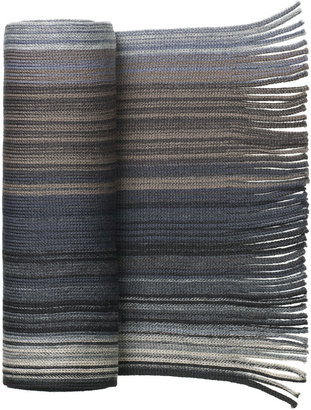 Johnston & Murphy Variegated Thin Stripe Wool Scarf