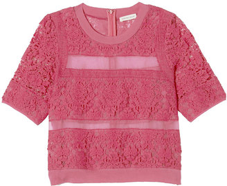 Rebecca Taylor Patch Lace Top