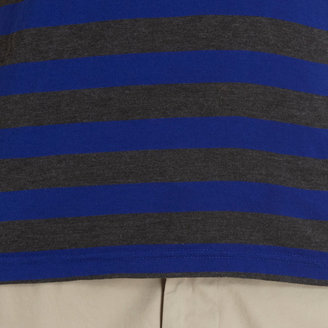 Barneys New York Bar Stripe V-Neck Tee Shirt