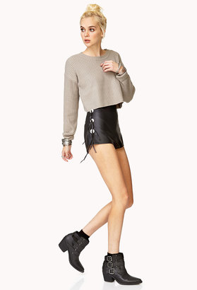 Forever 21 Out West Faux Leather Shorts