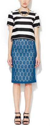Cotton Lace Pencil Skirt