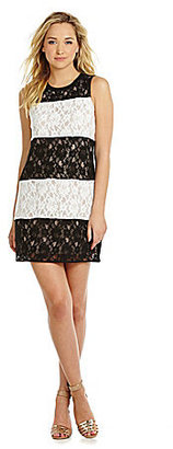 Jessica Simpson Colorblocked Lace Dress