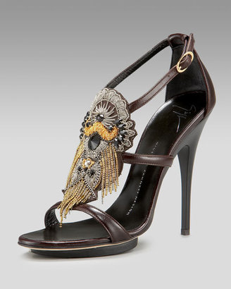 Giuseppe Zanotti Vintage Jewel T-Strap Sandal