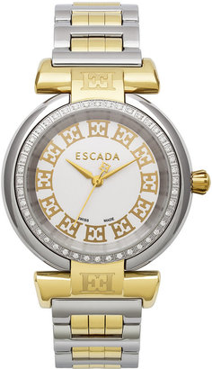 Escada Women's Swiss Lauren Diamond (1/4 ct. t.w.) Two-Tone Stainless Steel Bracelet Watch 34mm IWW-E2105074