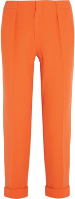 Roland Mouret Carillon cropped wool-crepe pants