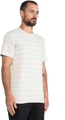 Norse Projects Niels Indigo Textured Stripe Tee