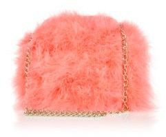 River Island Coral feather cross body bag
