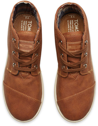 Toms Brown Synthetic Youth Paseo-Mids