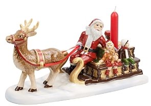 Villeroy & Boch Fairy Tale Santa Sleigh with Reindeer Tealight Holder