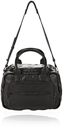 Alexander Wang Eugene Satchel In Washed Black With Iridescent