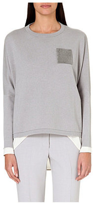 Brunello Cucinelli Embellished-pocket cashmere jumper