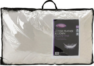 Slumberdown Goose Feather Pair of Pillows.