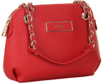 DKNY Items - Saffiano Leather Small Round Crossbody (Red) - Bags and Luggage