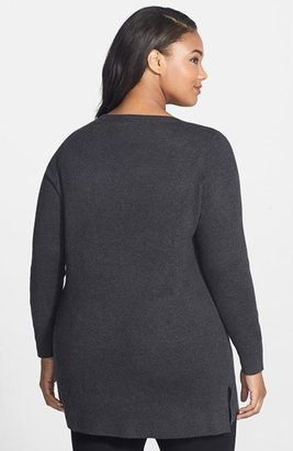 Caslon Pocket Tunic Sweater (Plus Size)