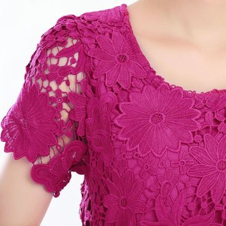 House of Fraser Jolie Moi Crochet Lace Tiered Hem Dress