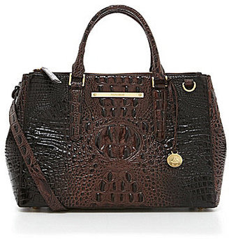 Brahmin Melbourne Collection Small Lincoln Croco Embossed Satchel