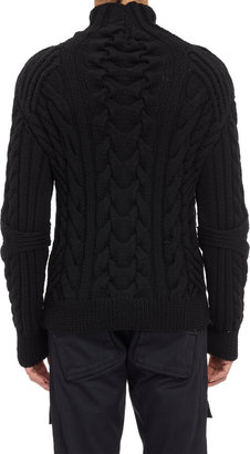 Ralph Lauren Black Label Cable-Knit Mock-Turtleneck Sweater