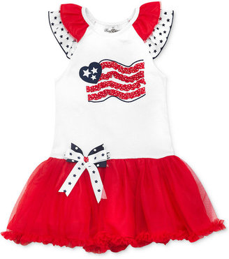 Rare Editions Little Girls' Americana Flag Tutu Dress