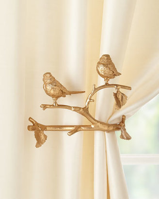 Janice Minor Feathered Friends Curtain Holdback, Set of Two