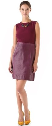 Jill Stuart Karmen Dress with Leather Skirt