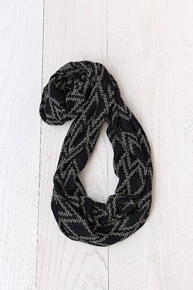 Urban Outfitters Stitched Geo Fringe Eternity Scarf