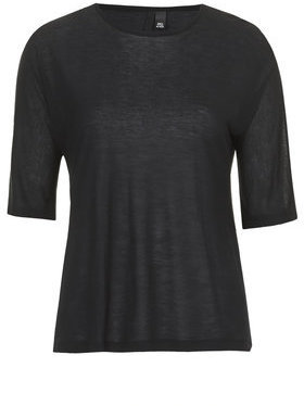Topshop Womens Seamless Cashmere Tee by Boutique - Black