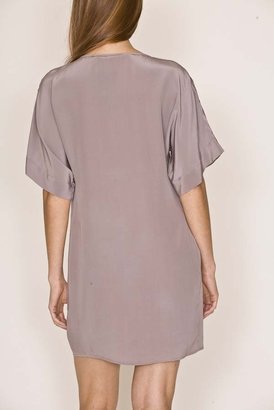 Twelfth St. By Cynthia Vincent by Cynthia Vincent Beaded V-Neck in Mauve Grey