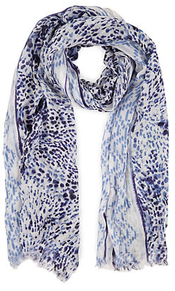 Marks and Spencer M&s Collection Smudge Animal Print Scarf with Modal