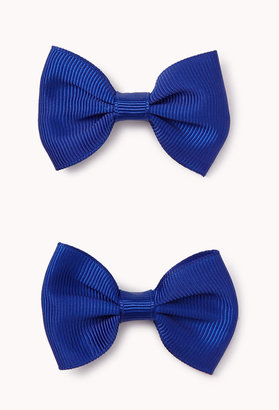 Forever 21 FOREVER 21+ Textured Bow Hair Clips