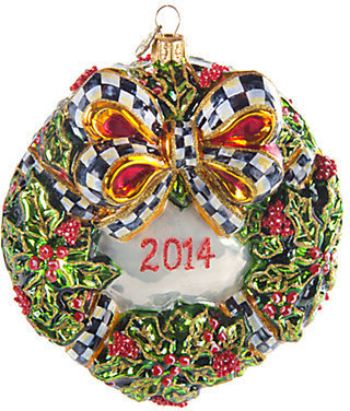 Mackenzie Childs MacKenzie-Childs 2014 Wreath Glass Ornament