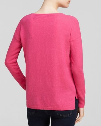 Bloomingdale's Quotation Sweater Exclusive Leather Heart Cashmere