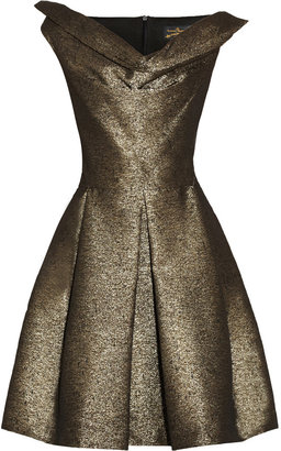 Vivienne Westwood Halton draped metallic jacquard dress