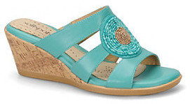 Softspots Laurie" Beaded Wedge Sandals