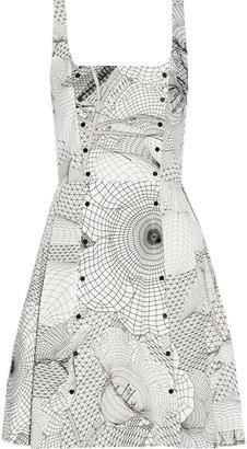 Christopher Kane Printed cotton-poplin dress