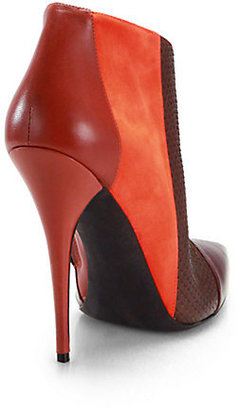 Narciso Rodriguez Sarah Mixed Media Leather & Suede Booties