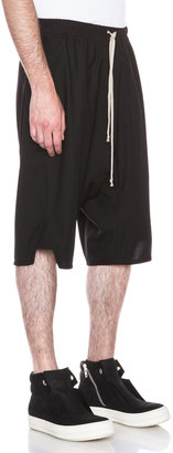 Rick Owens Basket Swinger Wool-Blend Pant in Black