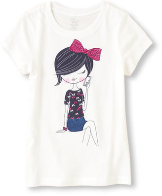 Children's Place Phone girl graphic tee