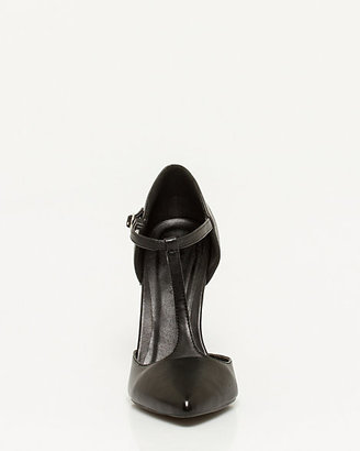 Le Château Leather-Like Pointy T-strap Pump