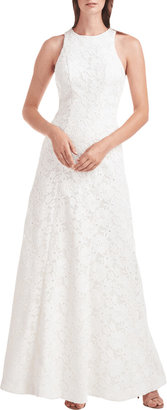 Kay Unger New York Maurena Sleeveless Floral Lace Gown