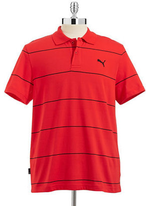 Puma Striped Jacquard Polo Shirt -- X-Large
