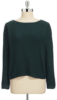 Lord & Taylor Plus Wool Blend Waffle Knit Sweater