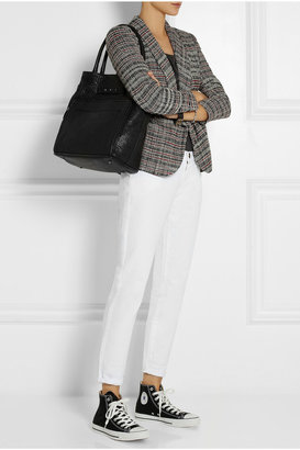 McQ Duffle textured-leather shoulder bag