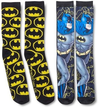 DC Comics Batman Men's 2-pack Crew Socks
