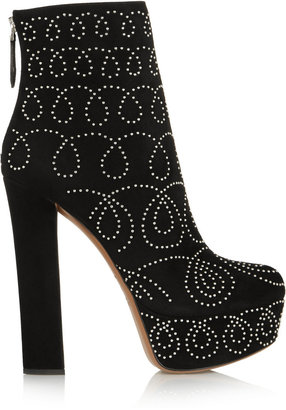 Alaia Studded suede ankle boots