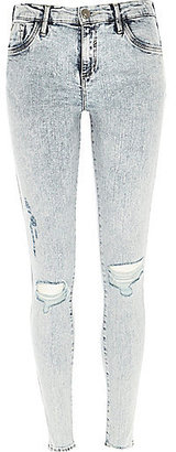 River Island Womens Acid wash ripped Amelie superskinny jeans