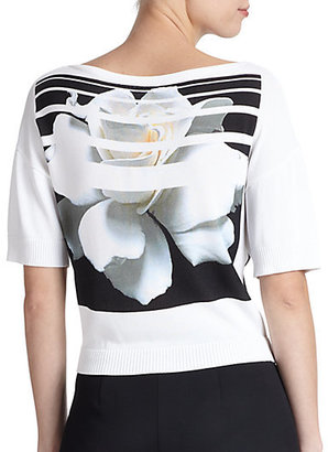 Carolina Herrera Digital-Print Flower Sweater