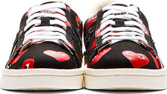 Comme des Garcons Play Black & Red Heart Print Converse Pro Edition Sneakers