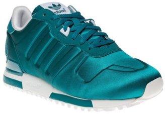adidas New Womens Blue Zx 700 Nylon Trainers Retro Lace Up