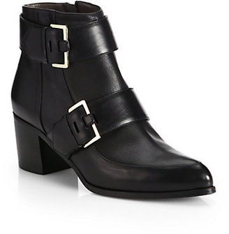 Jason Wu Leather Buckle Ankle Boots