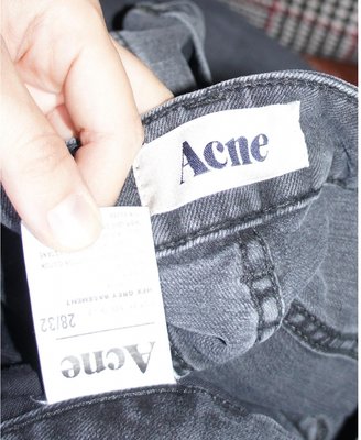 Acne 19657 ACNE Grey Cotton/elasthane Jeans